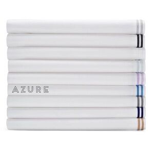 Hudson Park Italian Linens Cotton 2 KING Pillowcases AZURE